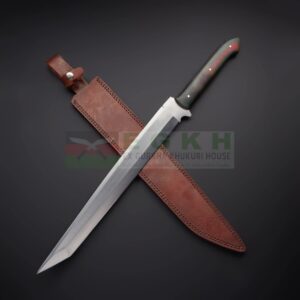16-inch-Custom-Hand-Forged-D2-STEEL-Hunting-TANTO-Battle-Ready-Sword-Hand-Sharpened-Full-Tang-Best-price-sword-Well-Balanced
