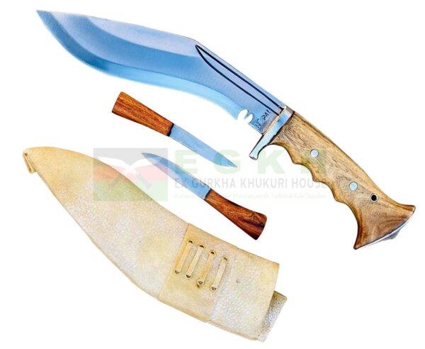 8-Inch-Genuine-Gurkha-Hand-Forged-Kukri-Blade-Mini-Iraqi-Operation-Gripper-Blocker-Handle-Khukuri-by-Ex-Gurkha-Khukuri-House-in-Nepal