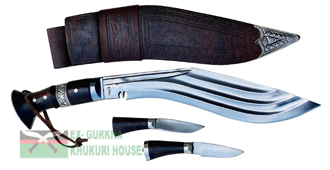 12 inch Tin Chirra (3 Fuller) The Beast Khukuri | Full Tang Wooden Handle Kukri