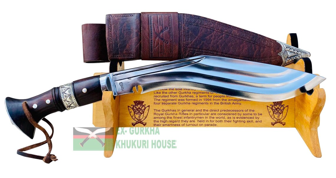 12 inch Tin Chirra (3 Fuller) The Beast Khukuri | Full Tang Wooden Handle Kukri