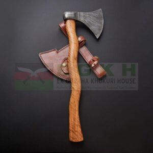 5-inch-Blade-Custom-Handmade-Damascus-Steel-Tomahawk-Outdoor-Hunting-Axe-felling-chopping-hatchet-in-Viking-style-With-Leather-Sheath