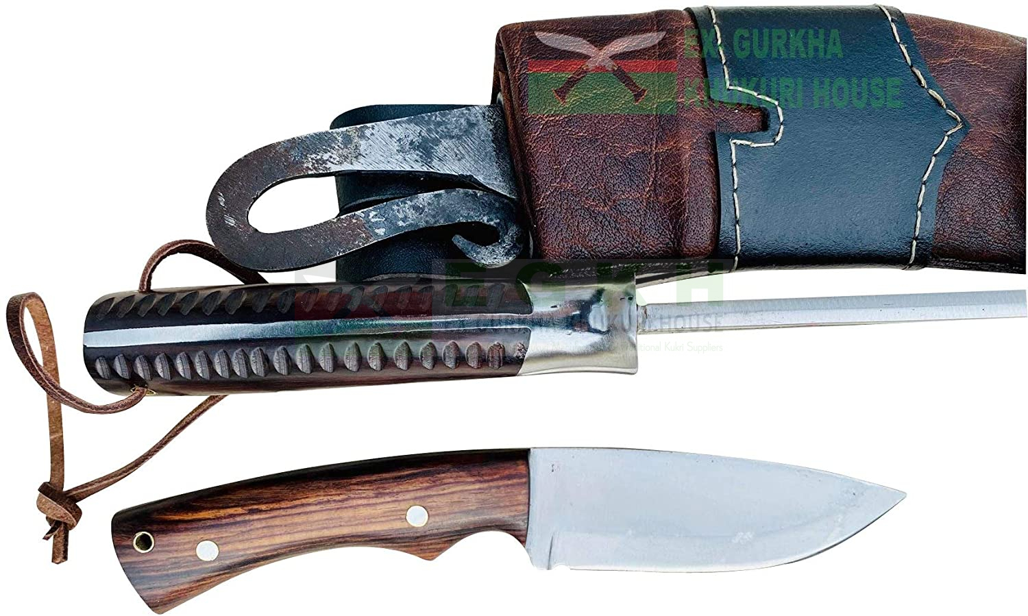 11 Blade Afghan Issue Brown Sheath Double Edge Multi Tools Kukri Or Khukuri By Ex Army Khukuri