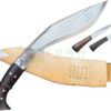 14-inch-Blade-5-Chirra-5-fuller-Khukuri-Dark-Rosewood-Full-tang-handle-white-colored-natural-leather-sheath