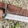 15-inch-Viking-Seax-High-Carbon-Steel-Hand-Guard-Leather-SheathGift-for-him-Seax-Machete-Seax-sword-Cleaver-Ready-to-use-Real-working-Knife