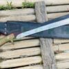 21-inch-Blade-Hand-Made-sword-Hand-Crafted-Hunting-Knife-Highly-graded-Carbon-Steel-5160-Tempered-Blade-Sharpen-Cleaver-type-Working-Shot-Knife