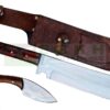 13-inch-Hand-forged-High-carbon-Bush-Craft-Cleaver-Dagger-Sword-Machate-EUKExtra-Utility-Knife-knife-Well-Oil-Tempered-Black-Brown-Silver