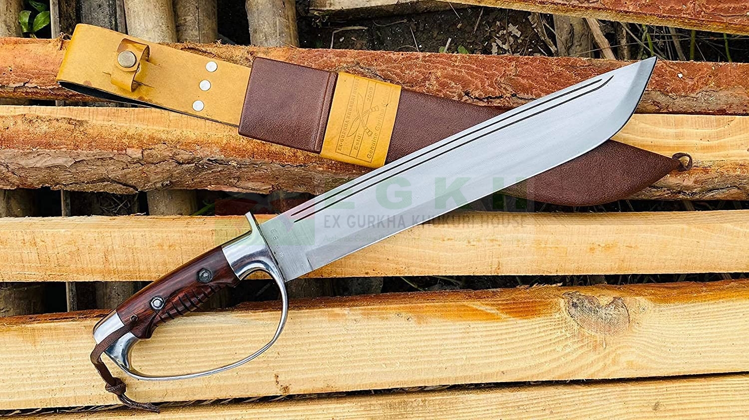 15″ D-Guard Handle Predator Machete Knife | Hunting Knife