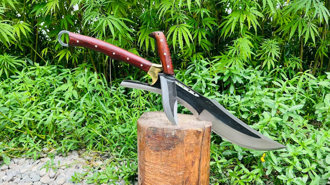 EGKH-18 Hoja forjada a mano Supervivencia Kukri Machete-cuchillo